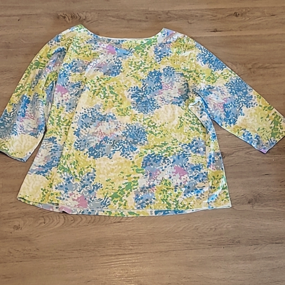 Talbots Woman's 3/4 Sleeve Top Size 3X